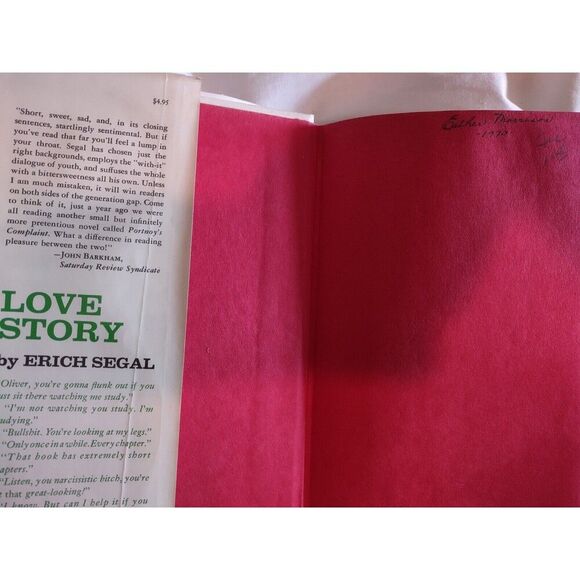 1970 Love Story by Segal, Erich (Hardcover) Dust Jacket Vintage - Picture 4 of 9